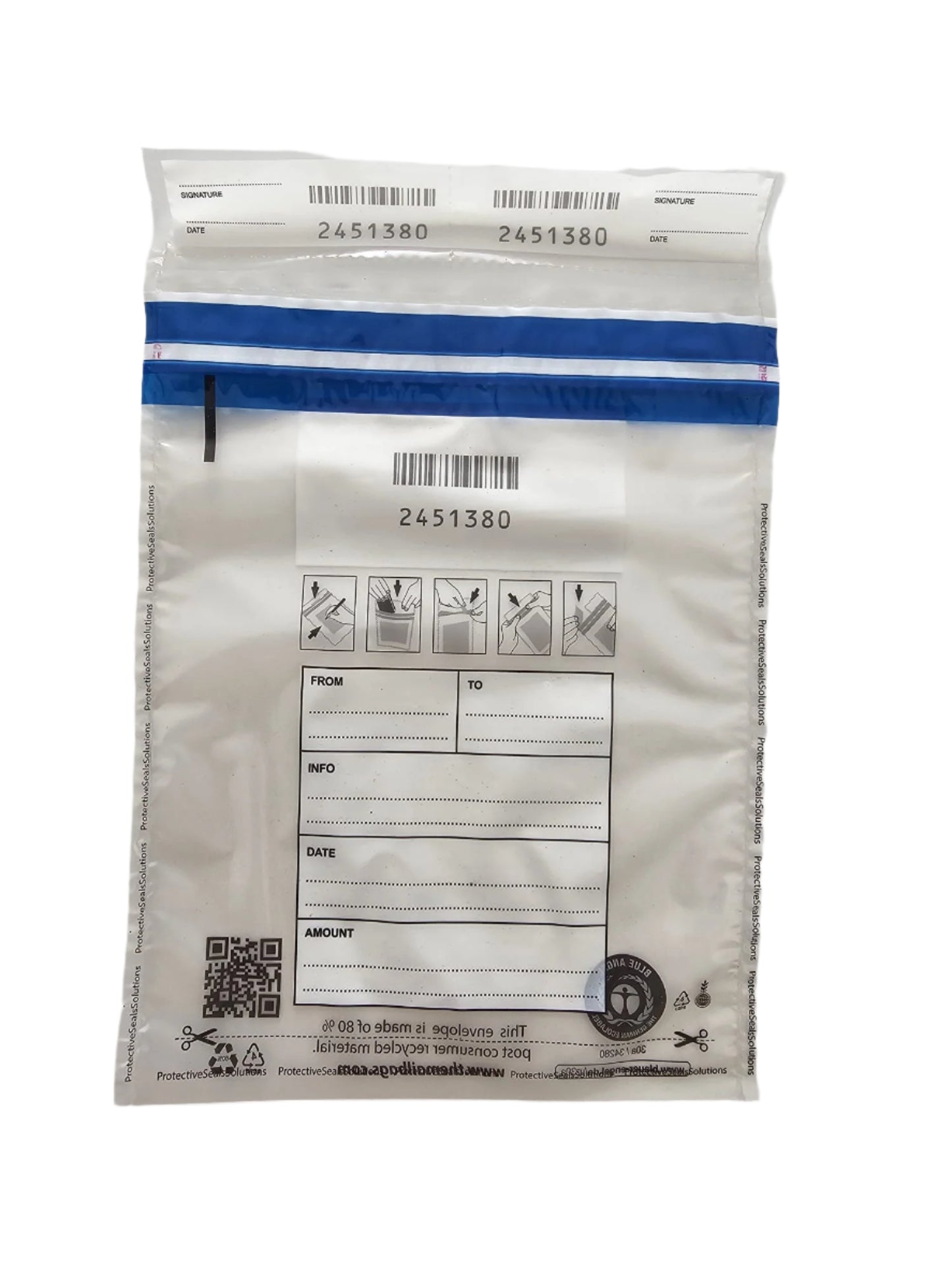 Ambalaj probe cereale plic proba cereale pungi transport probe cereale Angelbear S 190x245+30 mm fata