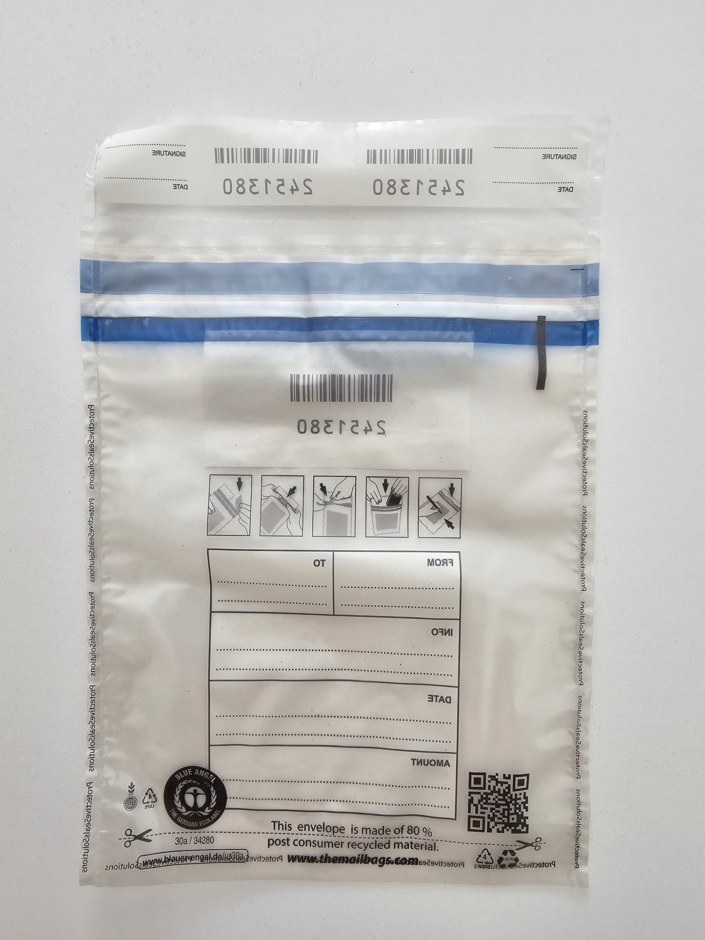 Ambalaj probe cereale plic proba cereale pungi transport probe cereale Angelbear S 190x245+30 mm verso