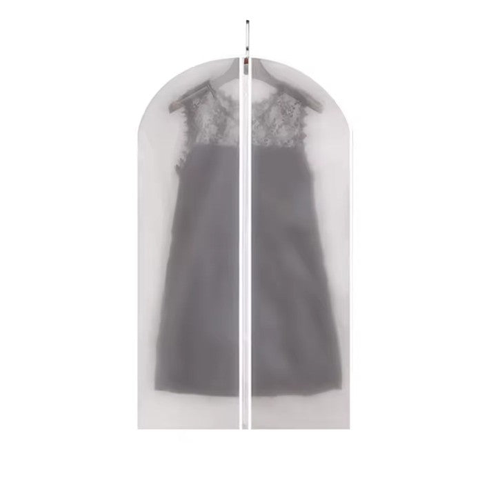 Set 5 Huse de Depozitare cu Fermoar cu sigilii, AngelBear, pentru Haine, de Protectie, pentru Voiaj, Netesut, Rezistent la Praf, 60x100 cm, Transparent-Alb