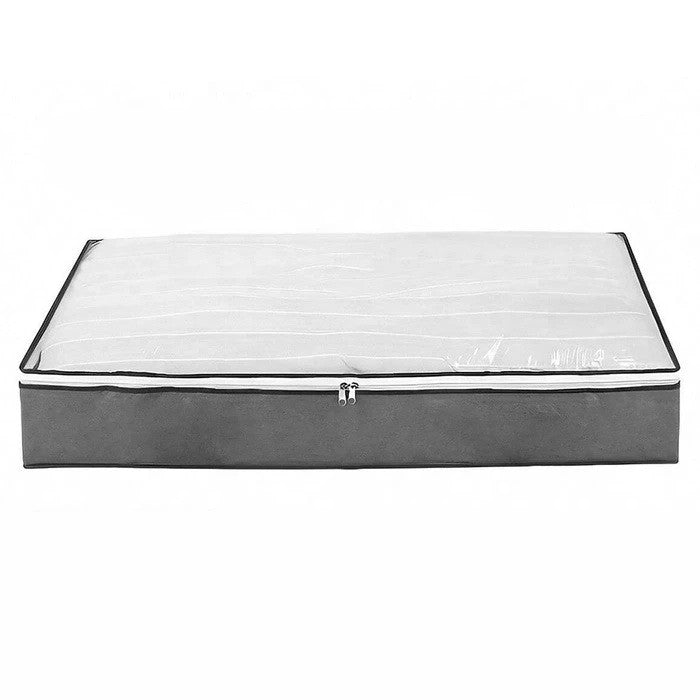 Husa de Depozitare cu sigiliu, AngelBear, Intrebuintare Multipla, Pliabila, cu Fermoar Bidirectional si Fereastra Deasupra Transparenta, Manere Laterale, Lavabila, 100x50x15 cm, Gri