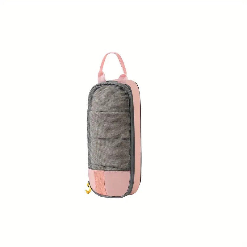Set 3 Genti de Calatorie AngelBear cu sigilii, Pentru Depozitare, Compresibile, 3 Dimensiuni, Mic, Mediu, Mare, Impermeabile, Fermoar Dublu, Roz