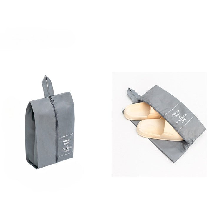 Set 7 Genti de Calatorie cu sigilii, AngelBear, pentru Depozitare, Compresibile, 7 Dimensiuni, Impermeabile, Design cu Plasa, Pliabile, Manere Robuste, Fermoar dublu, Gri